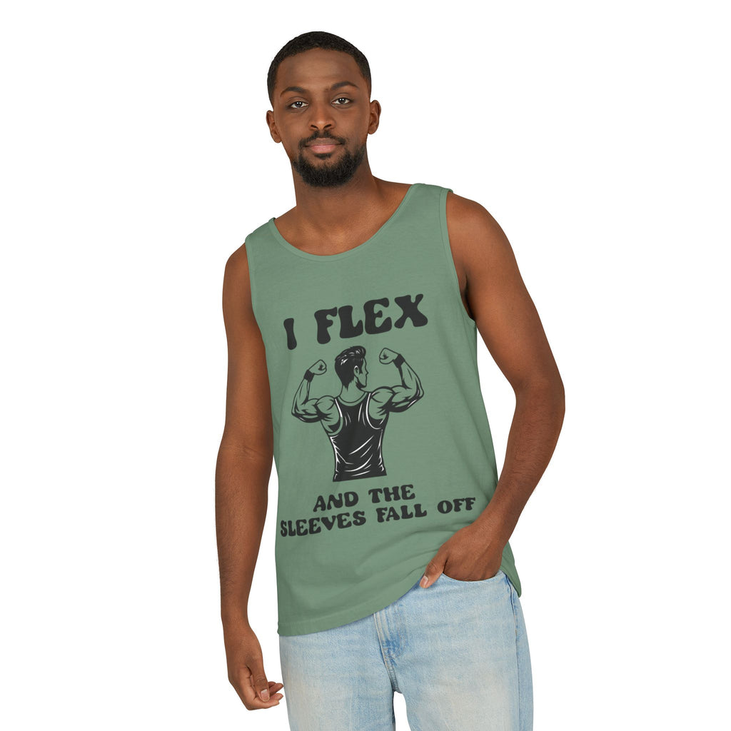 Tank Top - "I Flex and the Sleeves Fall Off" Gym Muscle Funny Workout Tank