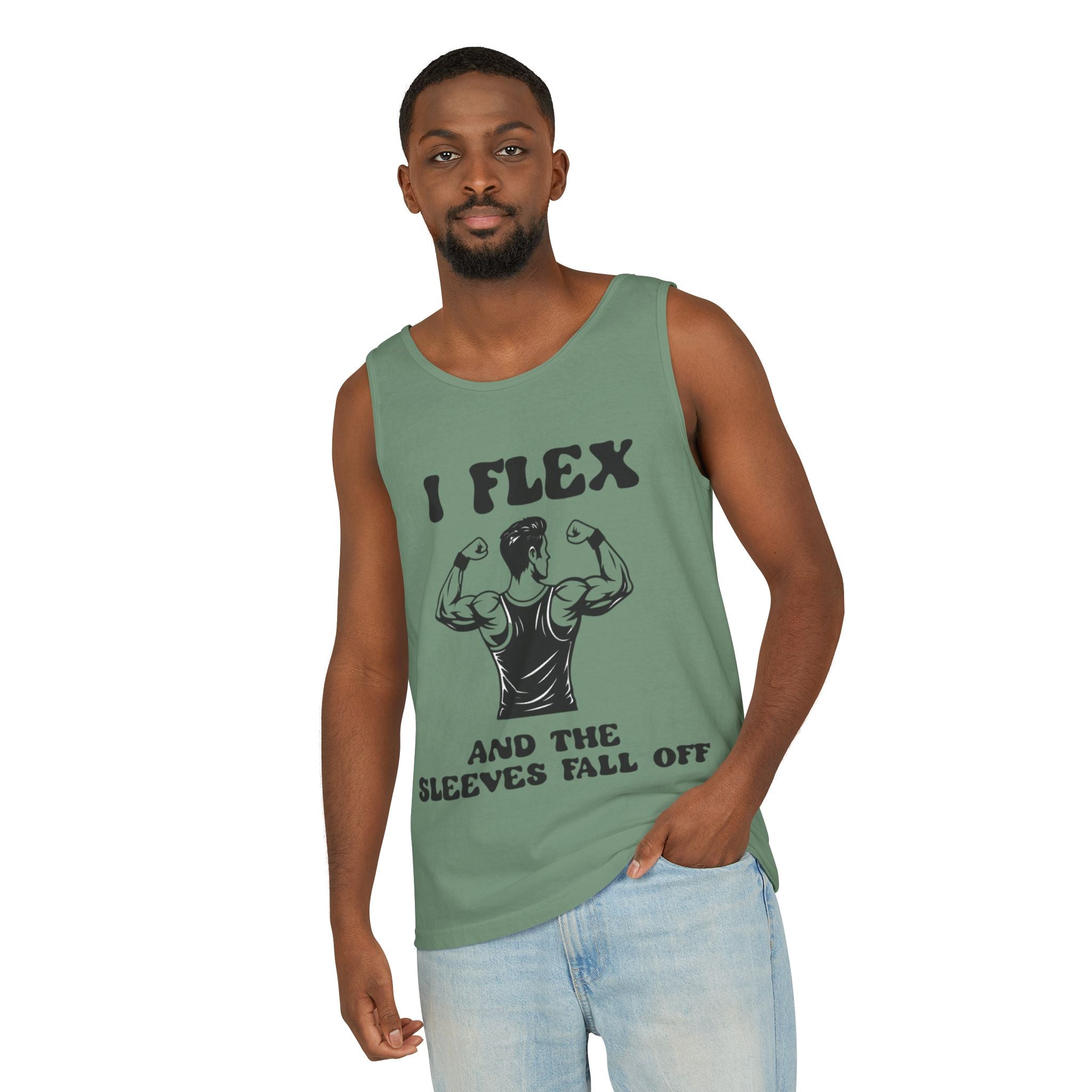 Tank Top - "I Flex and the Sleeves Fall Off" Gym Muscle Funny Workout Tank
