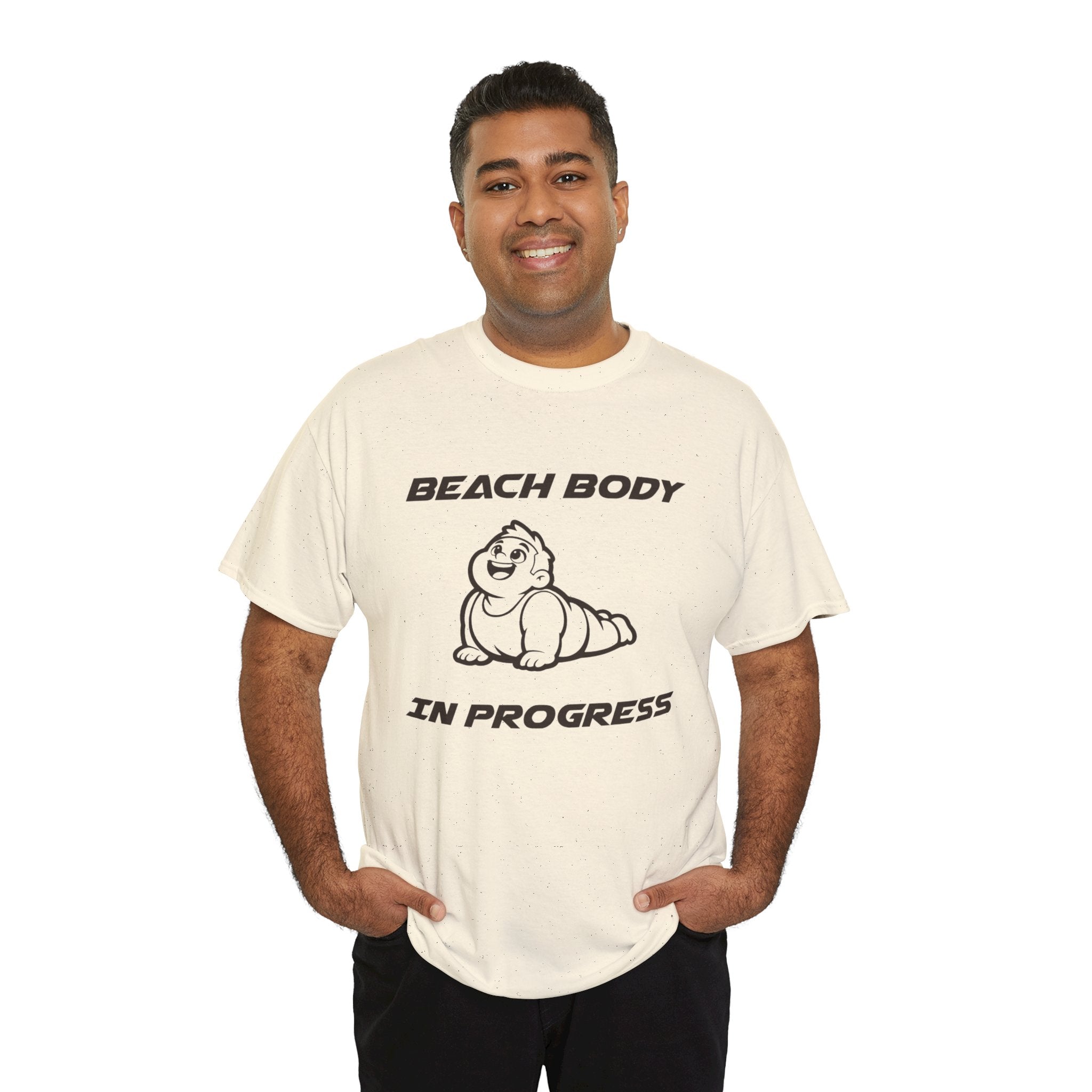 Beach Body In Progress T-Shirt — Funny Fitness Graphic Tee