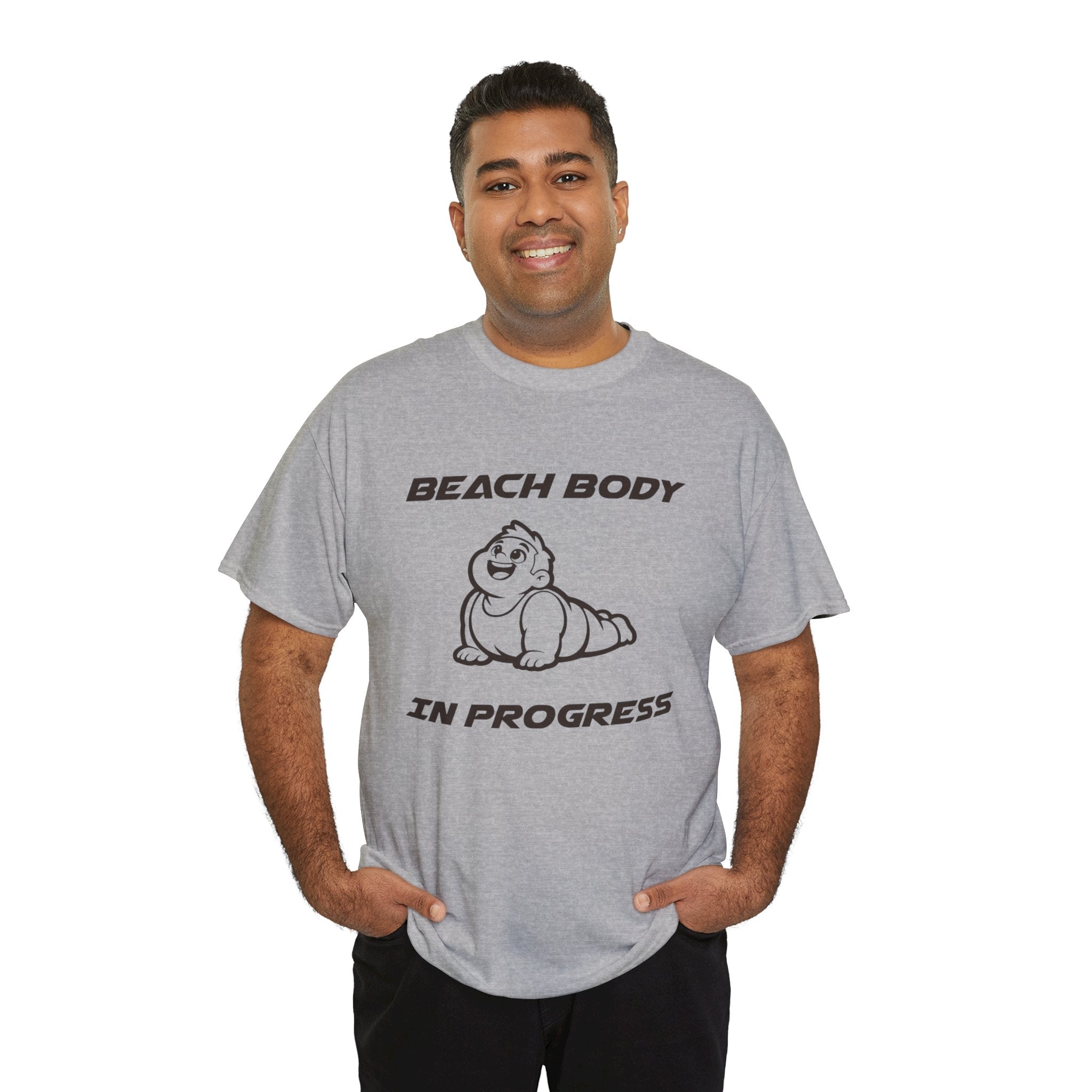 Beach Body In Progress T-Shirt — Funny Fitness Graphic Tee
