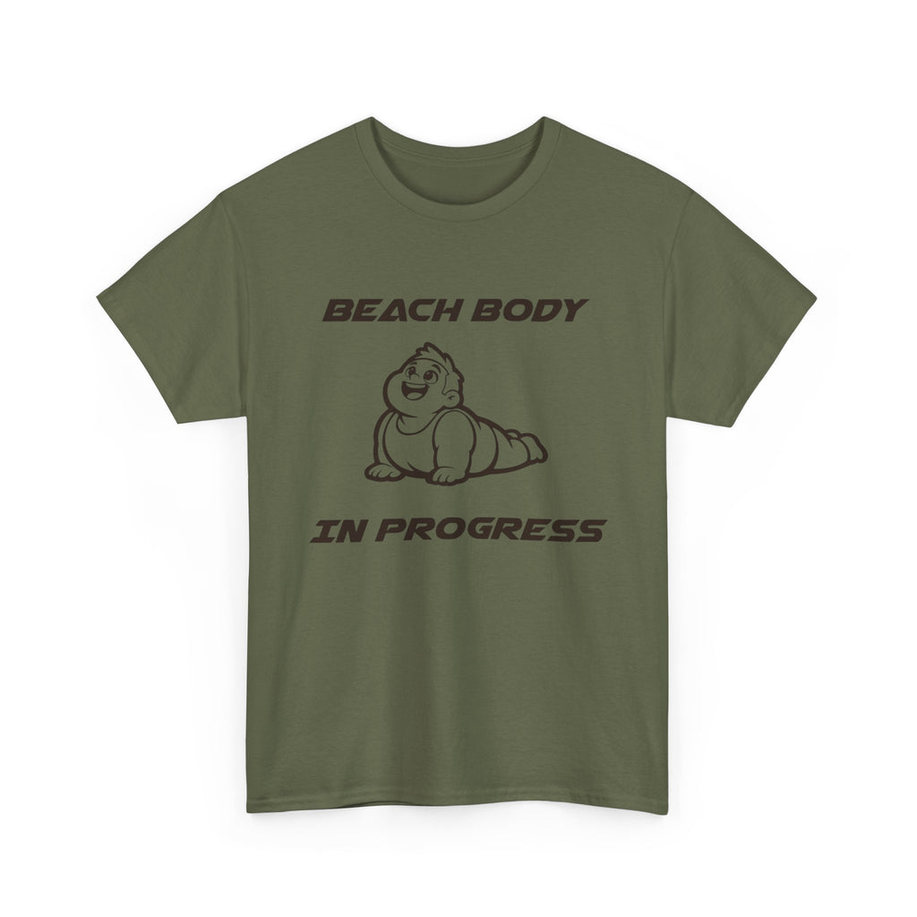 Beach Body In Progress T-Shirt — Funny Fitness Graphic Tee