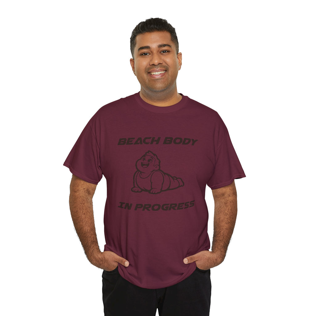 Beach Body In Progress T-Shirt — Funny Fitness Graphic Tee