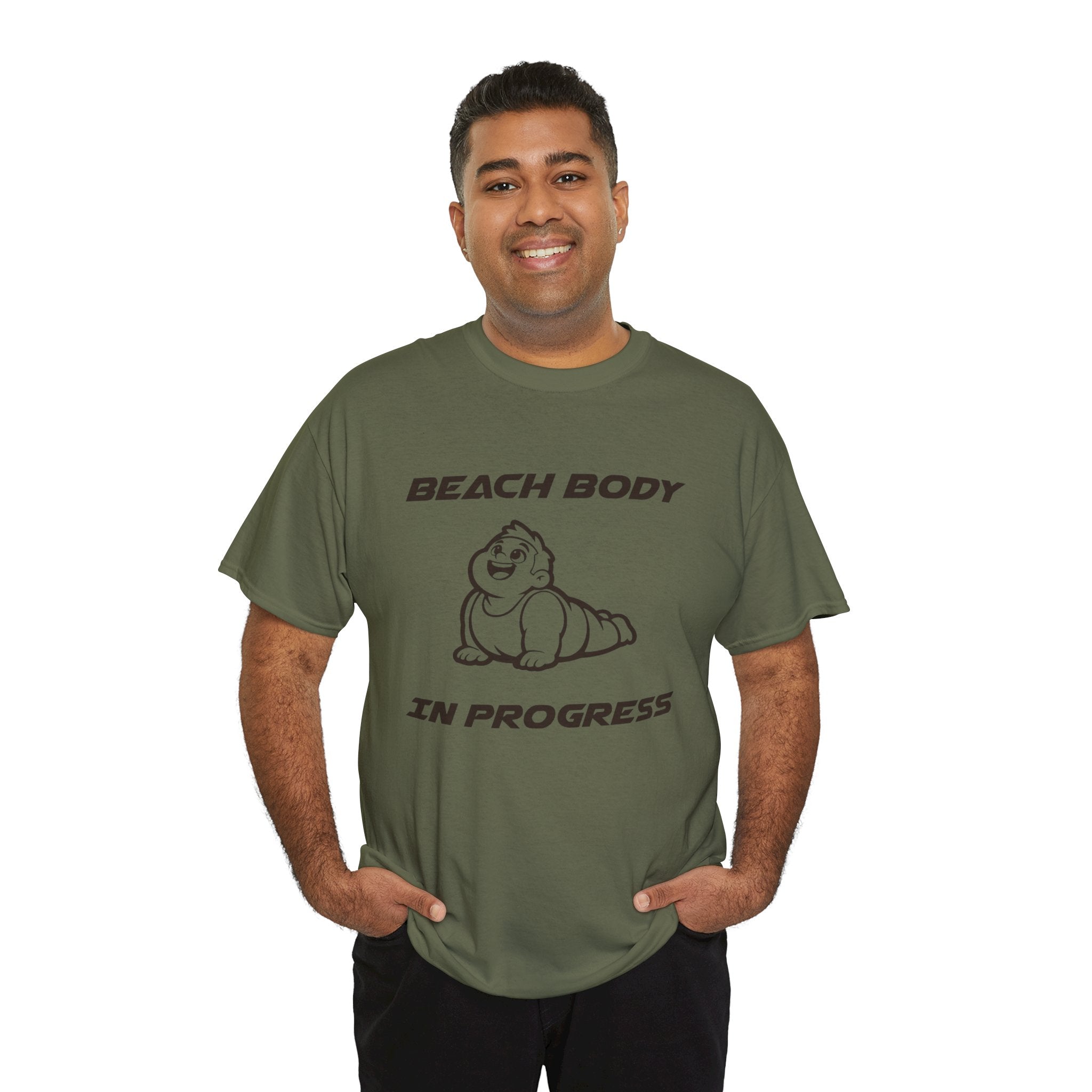 Beach Body In Progress T-Shirt — Funny Fitness Graphic Tee