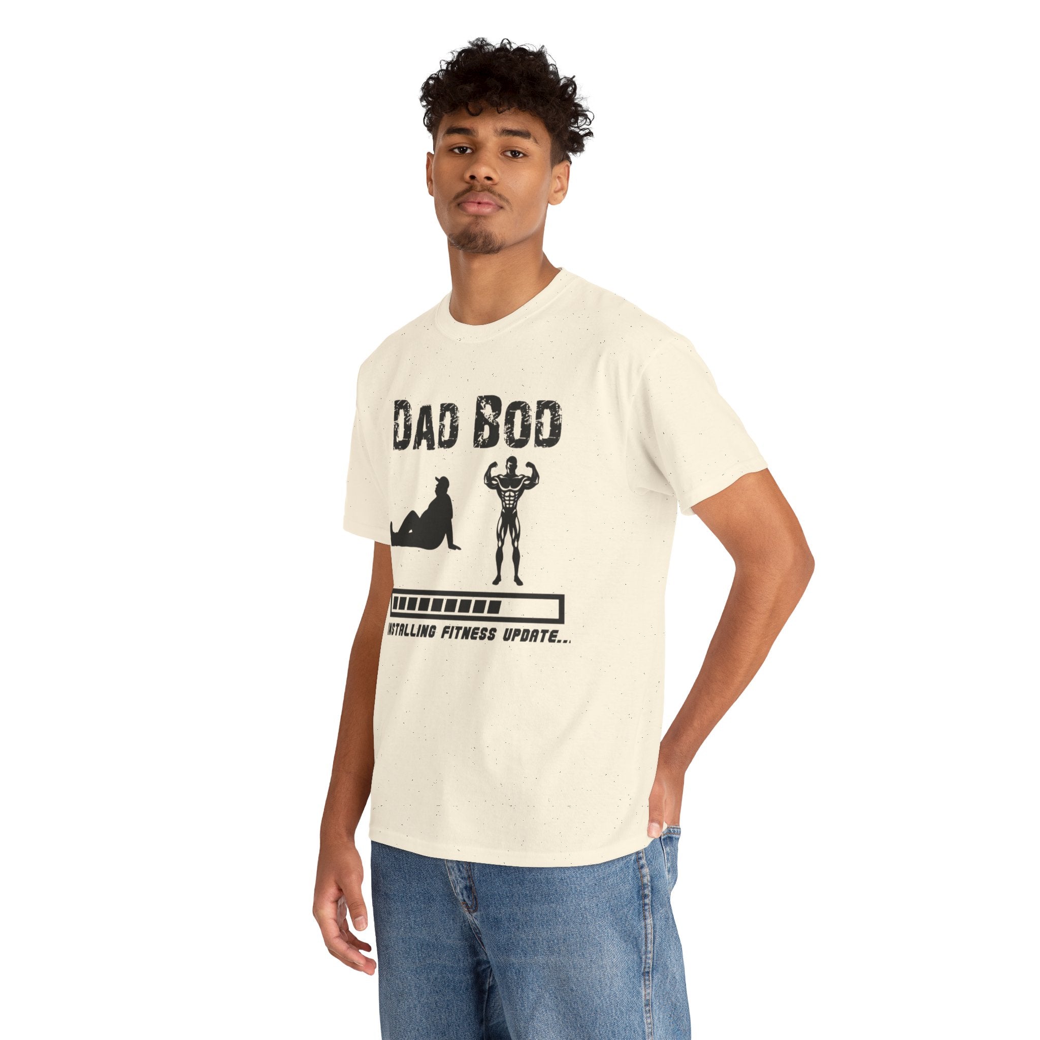 Dad Bod T-Shirt — "Installing Fitness Update" Funny Father’s Day Tee